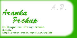 aranka prekup business card